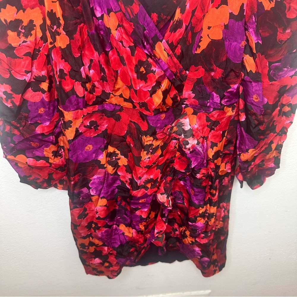NWT SAYLOR Alouette Painterly Poppy Floral Mini Sweetheart Dress Size Medium - Picture 7 of 14